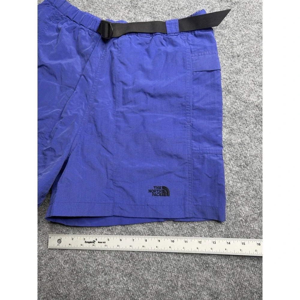 The North Face Mens Class V Belted Shorts Blue Nylon Hiking 4 Inch Inseam M
